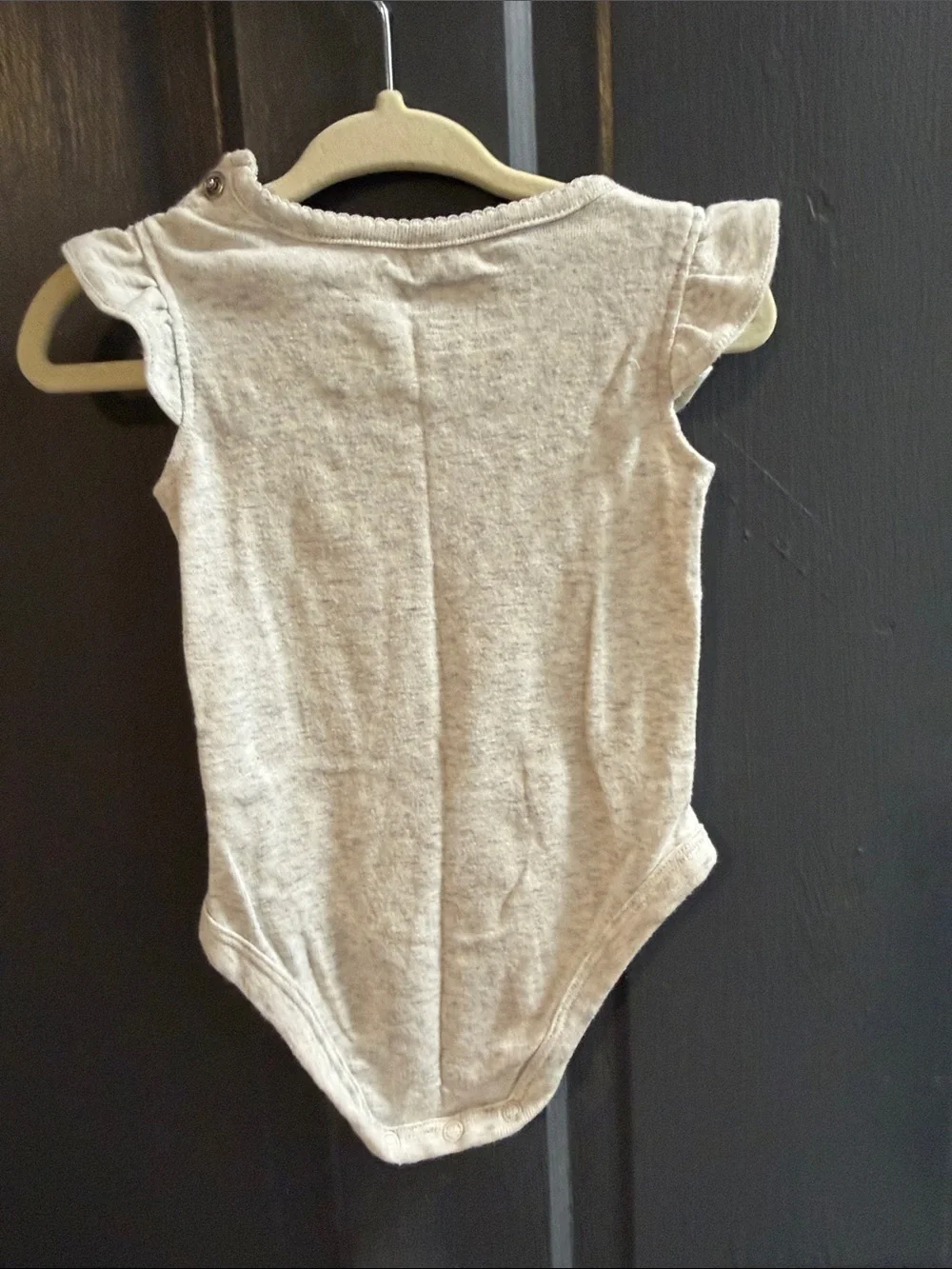 Carter's Gray Onesie with Green Floral Pants